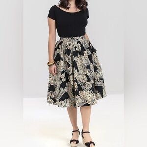 Hell Bunny Button Down Circle Skirt w/pockets